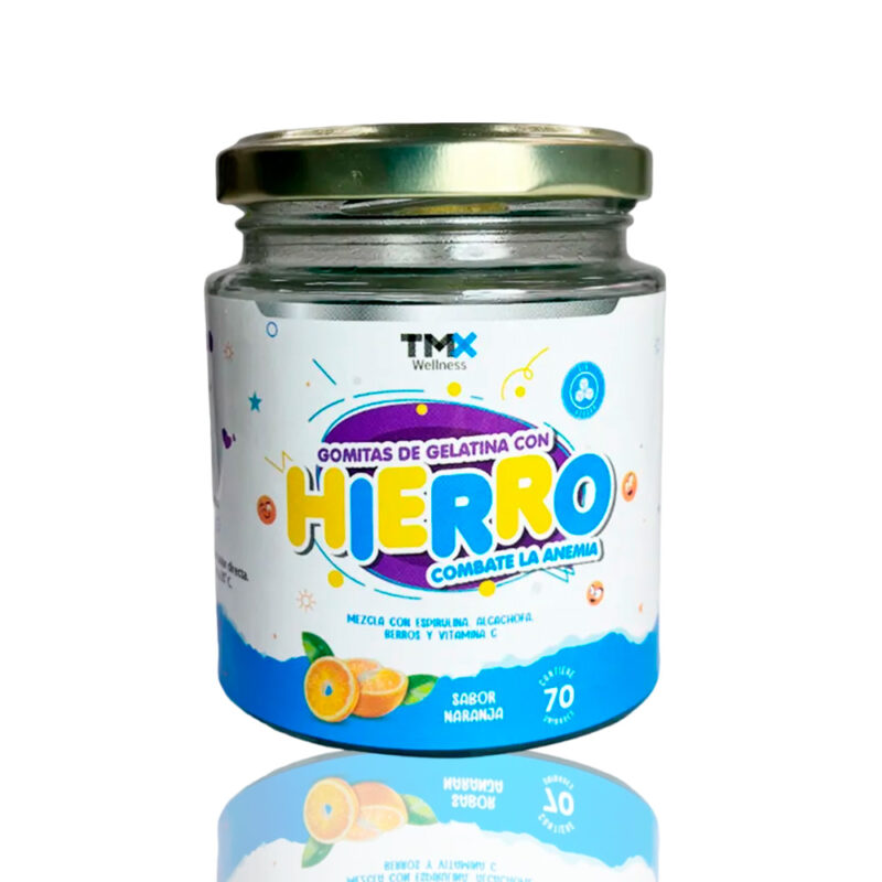 Hierro Para Niños Gomitas Tmx Wellness Sabor Naranja