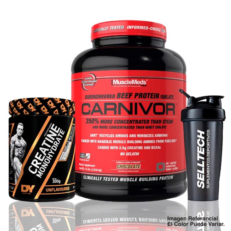 Carnivor Protein 4.5 lb Chocolate+Creatina Dorian Yates 300gr+Shaker