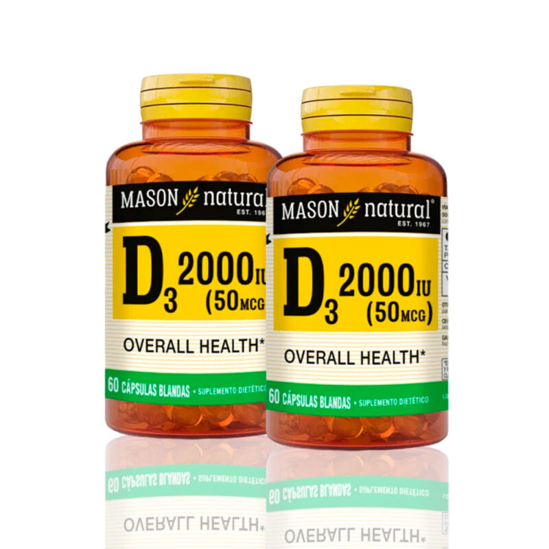 Vitamina D3 10 Ui (60 Softg) Pack X2