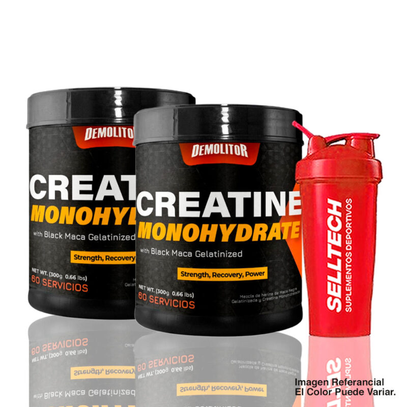 Pack Demolitor Creatina Demolitor 300gr X2 + Shaker