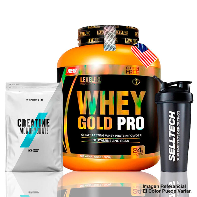 Whey Gold Pro 6.6lbs Rich Chocolate+Creatina Myprotein 250gr+Shaker