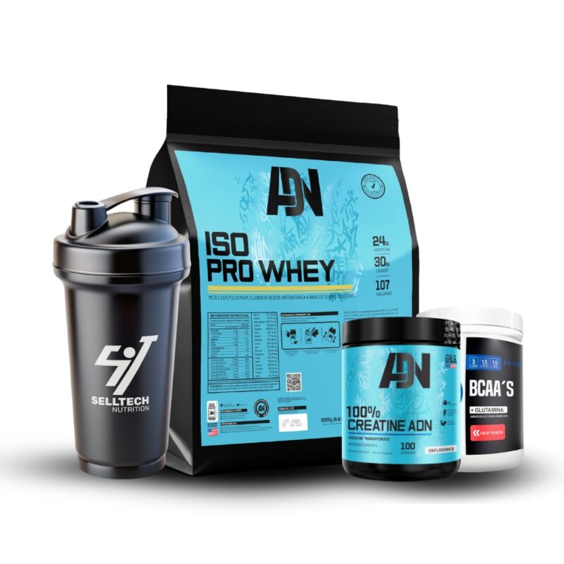 Iso Pro Whey 3kg Vainilla + Creadn 500gr + Bcca 500gr Fruit