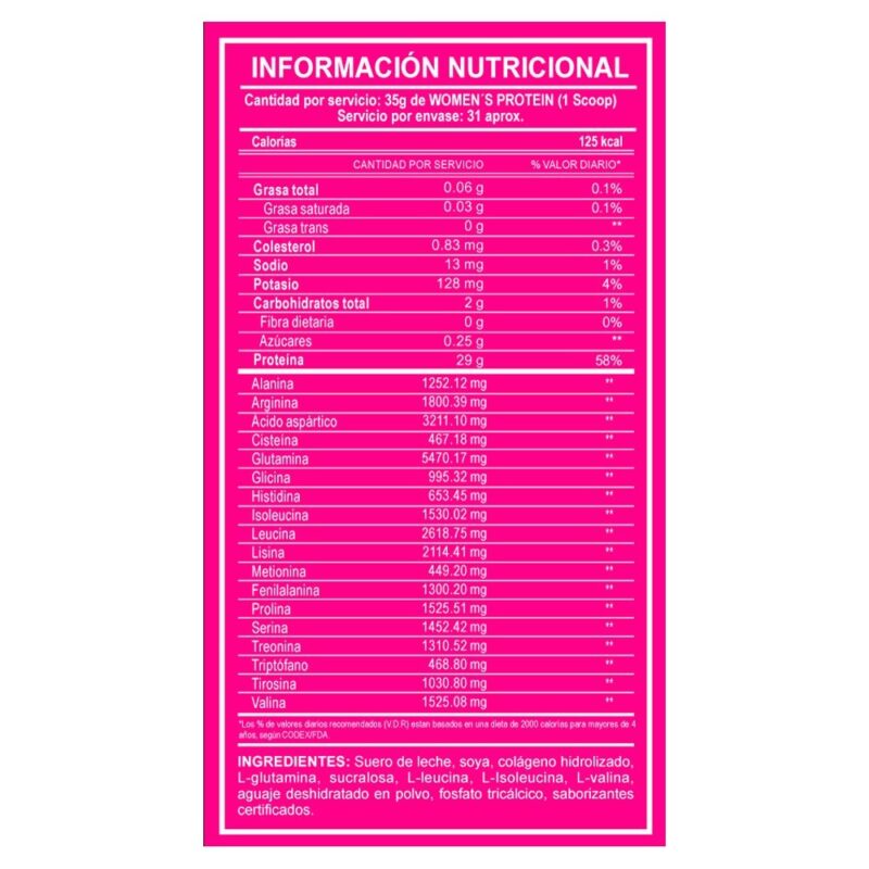 Proteína Adn Women Protein 1.1kg Vainilla - Imagen 3