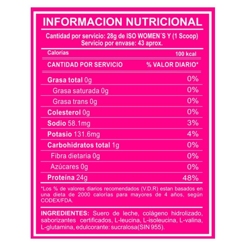 Proteína Adn Iso Women 1.1kg Vainilla - Imagen 2