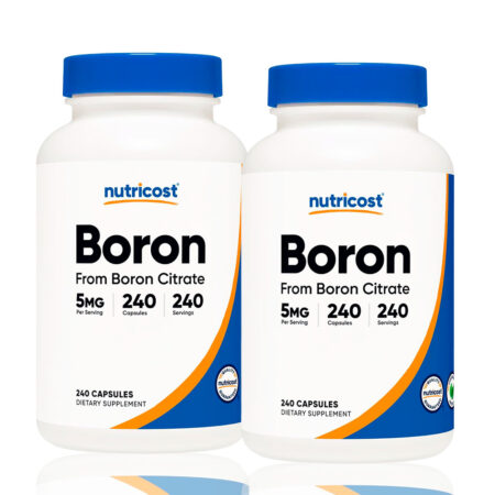 Boron Boro Citrato Nutricost 240 Capsulas Pack X2