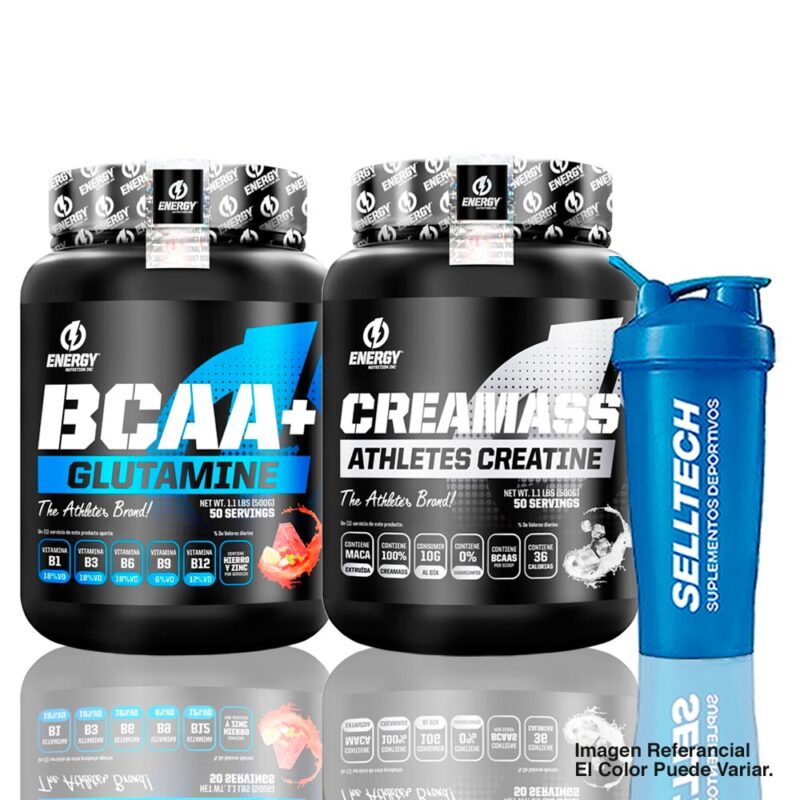 Energy Nutrition Creatina 500gr+Bcaa+Glutamine 500gFruit