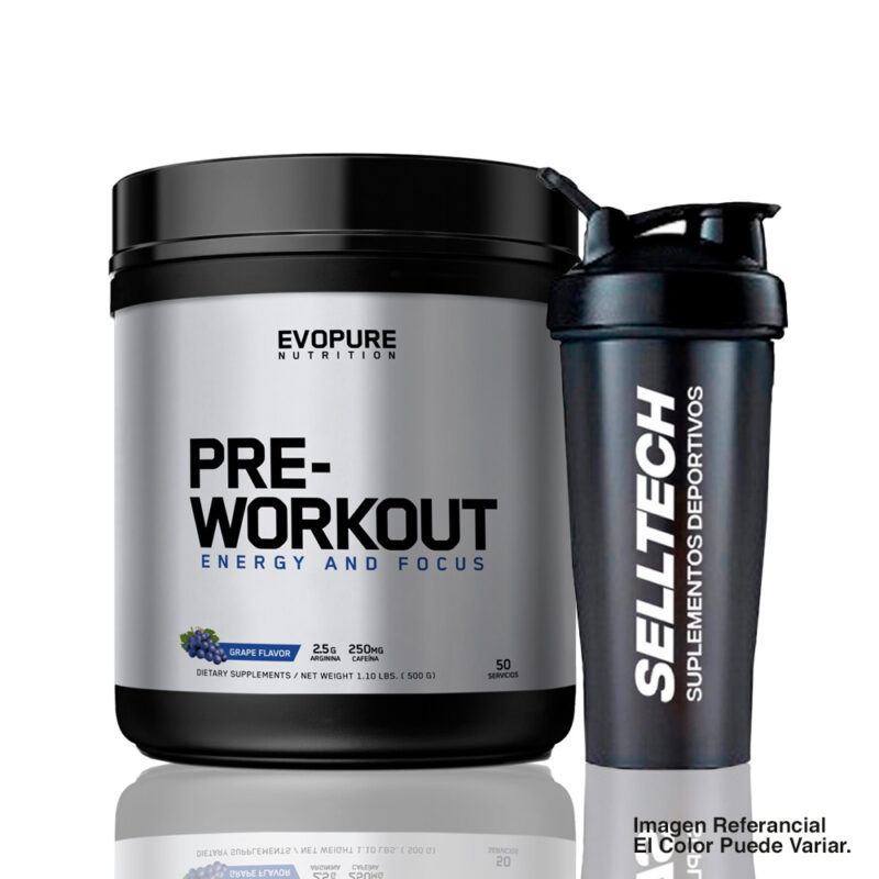 Pre Workout Evopure 500gr Uva