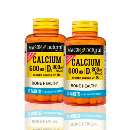 Vitamina Calcium 600Mg D3 800Iu (20 Mcg) (60 Tab) Pack X2