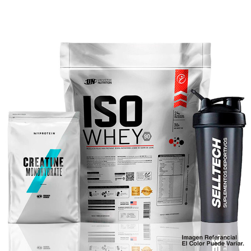 Iso Whey 90 3kg Chocolate+Creatina Myprotein 250gr+Shaker