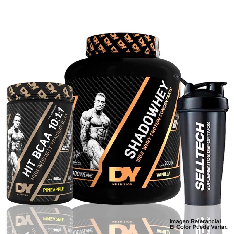 Proteína Dorian Yates Shadow Whey 2kg Vainilla + Hit Bcaa 400gr Piña