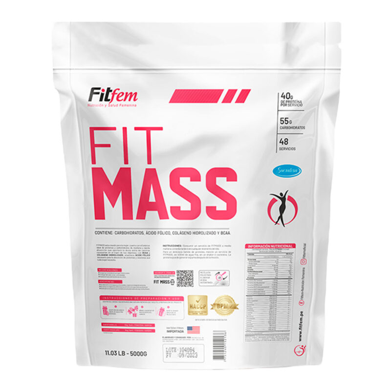 Proteína Fitfem Fit Mass 5kg Vainilla - Imagen 2