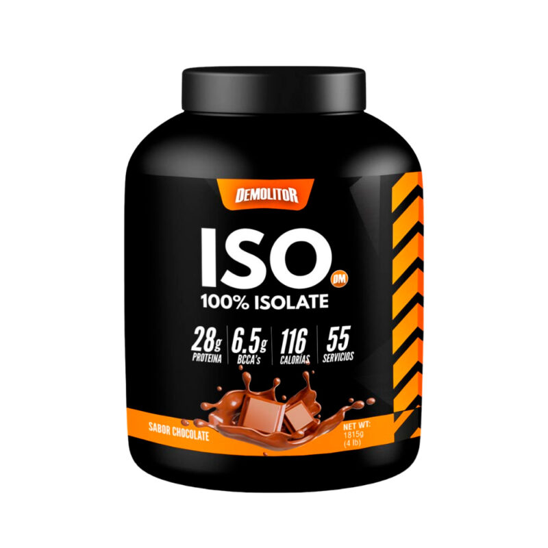 Proteína Iso 100% Whey Demolitor 4lb Chocolate + Shaker - Imagen 2