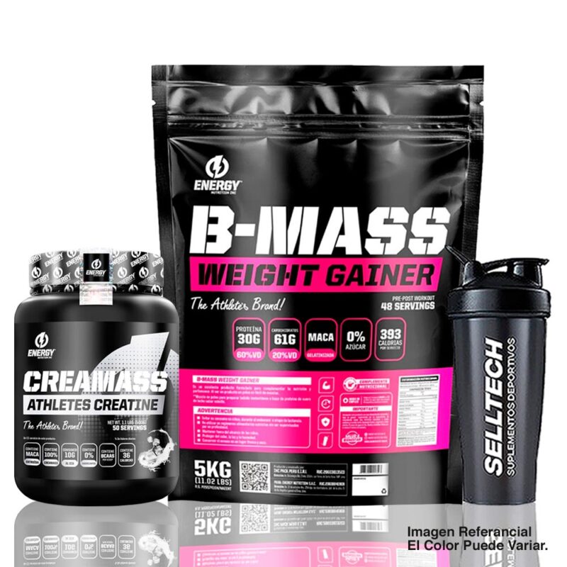 Pack Energy Nutrition B - Mass 5kg Chocolate+Creatina 500gr