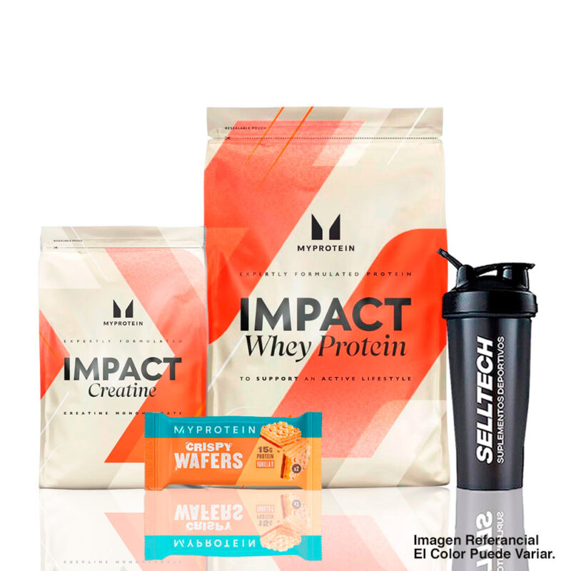 Pack Myprotein Impact Whey 1Kg Chocolate+Creatina250gr+Barra