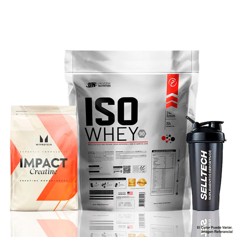 Pack Iso Whey 5kg Chocolate + Creatina Myprotein 250gr + Shaker