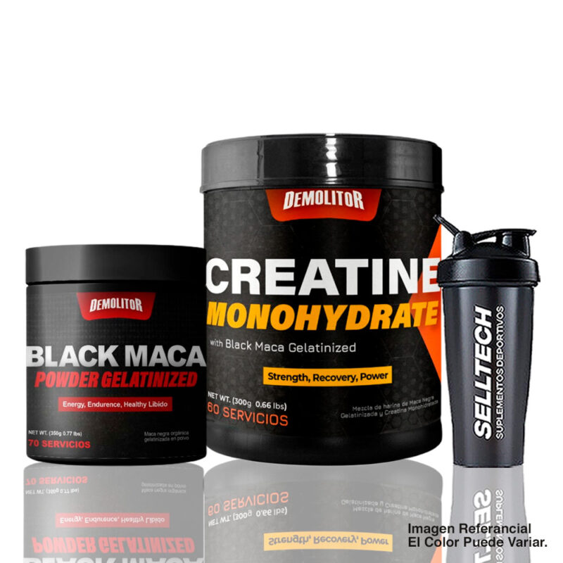 Pack Demolitor Creatina 300 gr + Maca Negra 350gr + Shaker