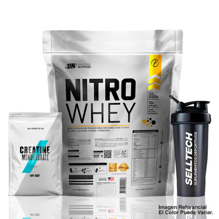 Nitro Whey 3kg Vainilla+Creatina Myprotein 250gr+Shaker