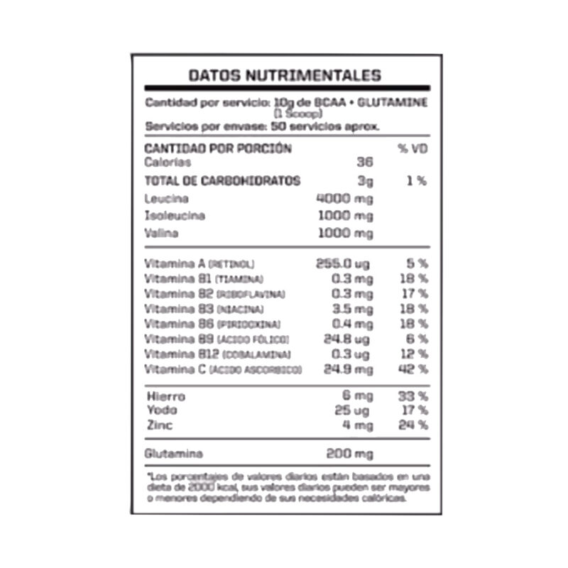 Energy Nutrition Creatina 500gr+Bcaa+Glutamine 500gFruit - Imagen 4