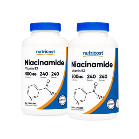 NIACINAMIDE 500MG VITAMINA B3 NUTRICOST 240 CAPSULAS PACK X2