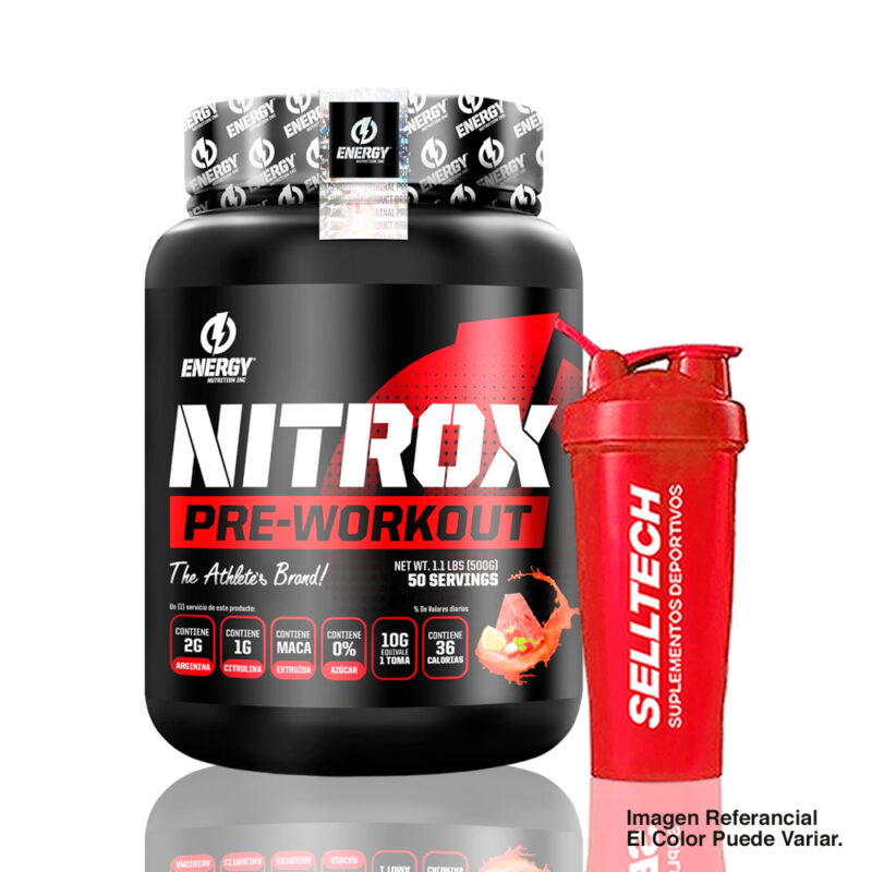Pre Entreno Energy Nutrition Nitrox 500gr Fruit Punch