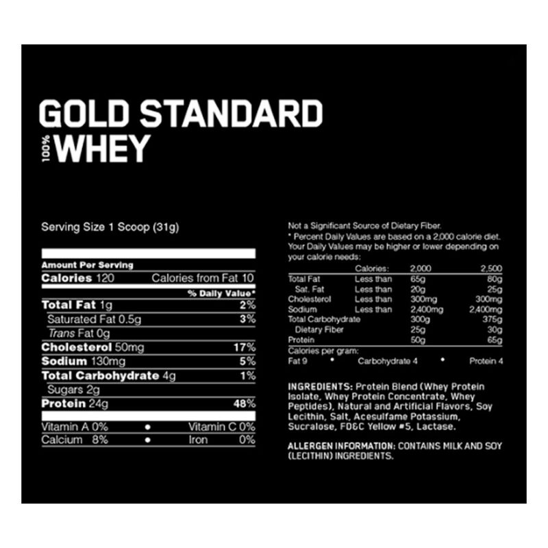 Gold Standard 100% Whey 5lb Chocolate+creatina Myprotein250g - Imagen 4