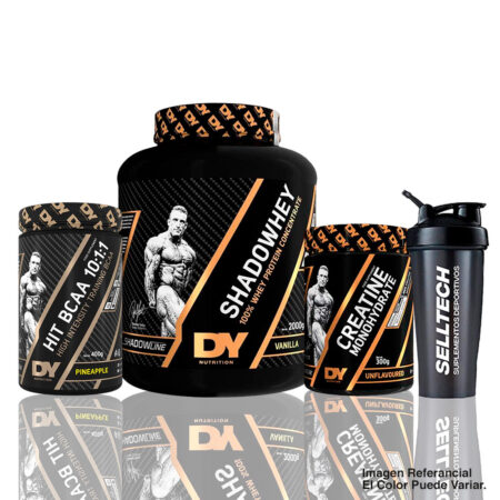 Shadow Whey 2kg Vainilla + Hit Bcaa 400gr Piña + Creatina 300gr + Shaker