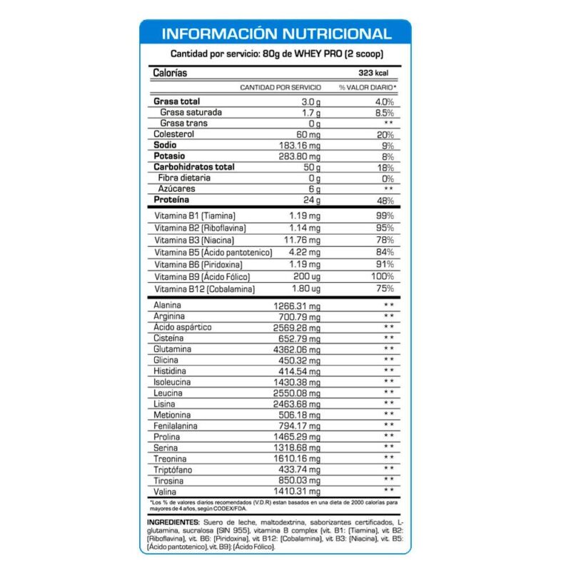 Proteína Universe Nutrition Whey Pro 1.1kg Vainilla - Imagen 3