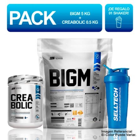 Pack UN Bigm 5kg Vainilla Creabolic 500gr
