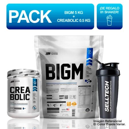 Pack UN Bigm 5kg Chocolate Creabolic 500gr