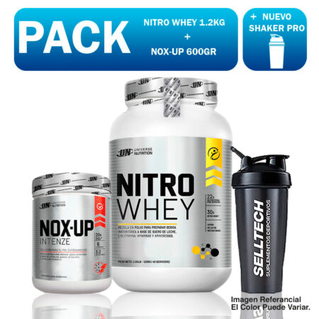 Un Nitro Whey 1.2kg Chocolate+nox-up 600gr Fruit Punch