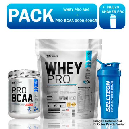 Un Whey Pro 3kg Chocolate+bcaa 6000 500gr Naranja