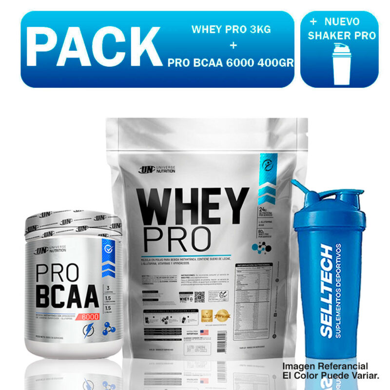 Un Whey Pro 3kg Chocolate+bcaa 6000 500gr Naranja