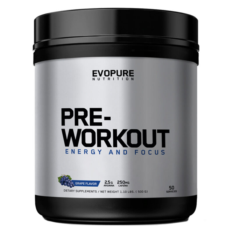 Pre Workout Evopure 500gr Uva - Imagen 2