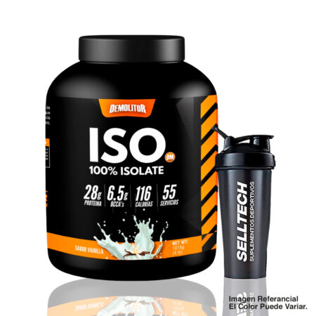 Proteína Iso 100% Whey Demolitor 4lb Vainilla + Shaker