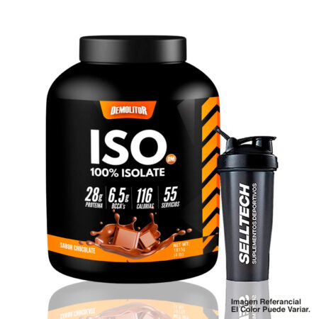 Proteína Iso 100% Whey Demolitor 4lb Chocolate + Shaker