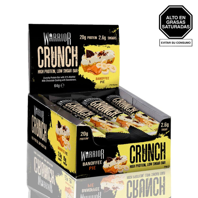 Barra de Proteina Warrior Crunch Bar 12 Unid Banoffee Pie