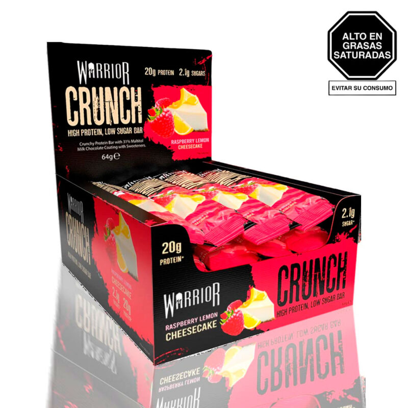 Barra de Proteina Warrior Crunch Protein Bar 12 Unid Raspberry Lemon Cheescake