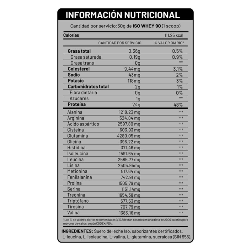 Proteína Universe Nutrition Iso Whey 90 1.1 kg Chocolate - Imagen 2