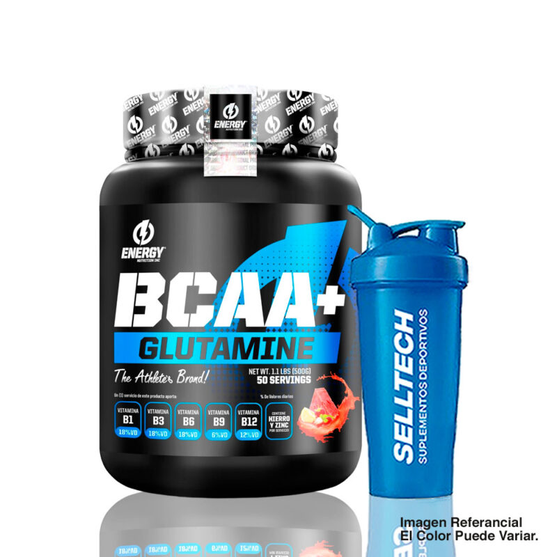 Aminoácido Energy Nutrition Bcaa+Glutamine 500gr Fruit Punch