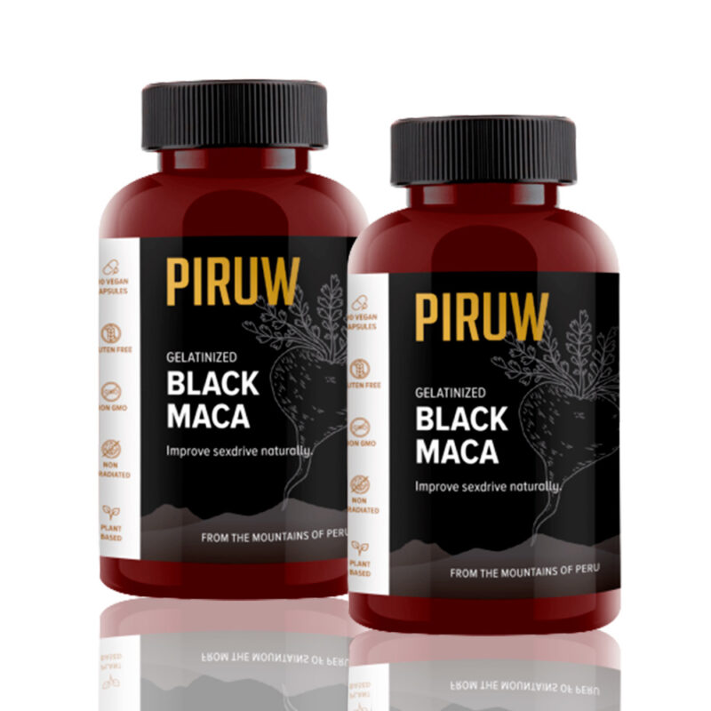 Pack Piruw Maca Negra Piruw 100 Cápsulas X2
