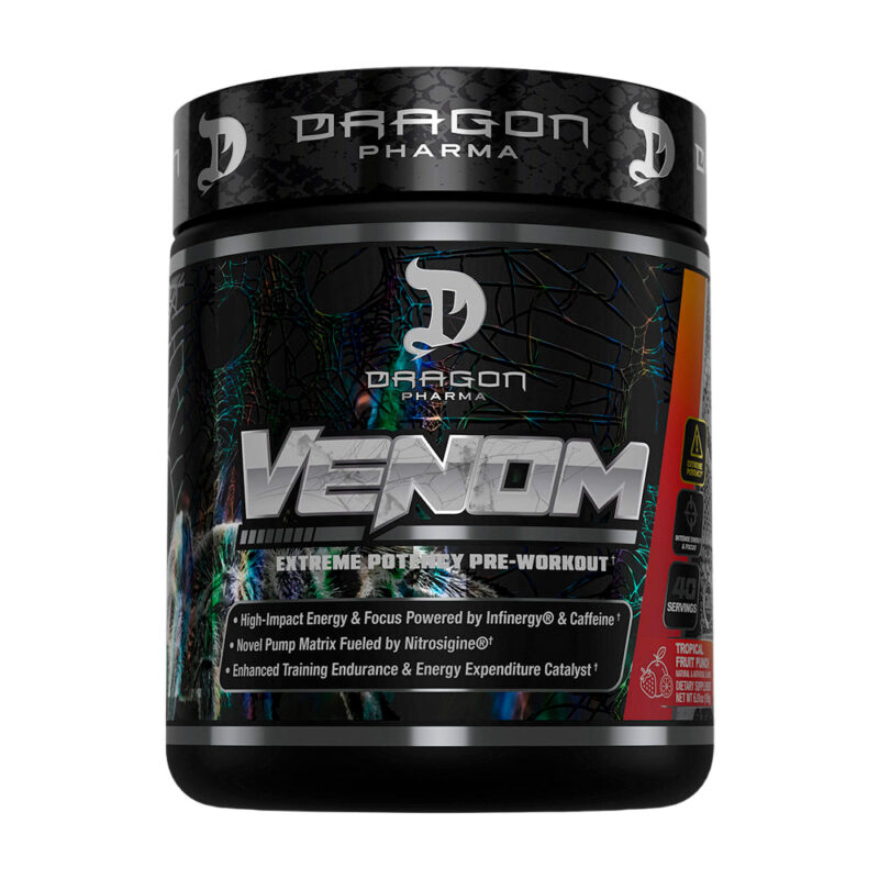 Pack Pre Entreno Venom 40 Serv Fruit Punch+Creatina 500gr Kevin Levrone+ Shaker - Imagen 3