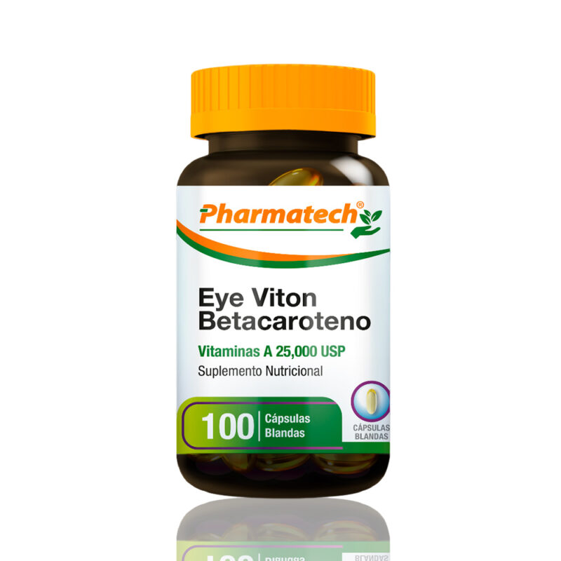 Vitamina A Pharmatech (Betacaroteno) 100 Caps Blandas