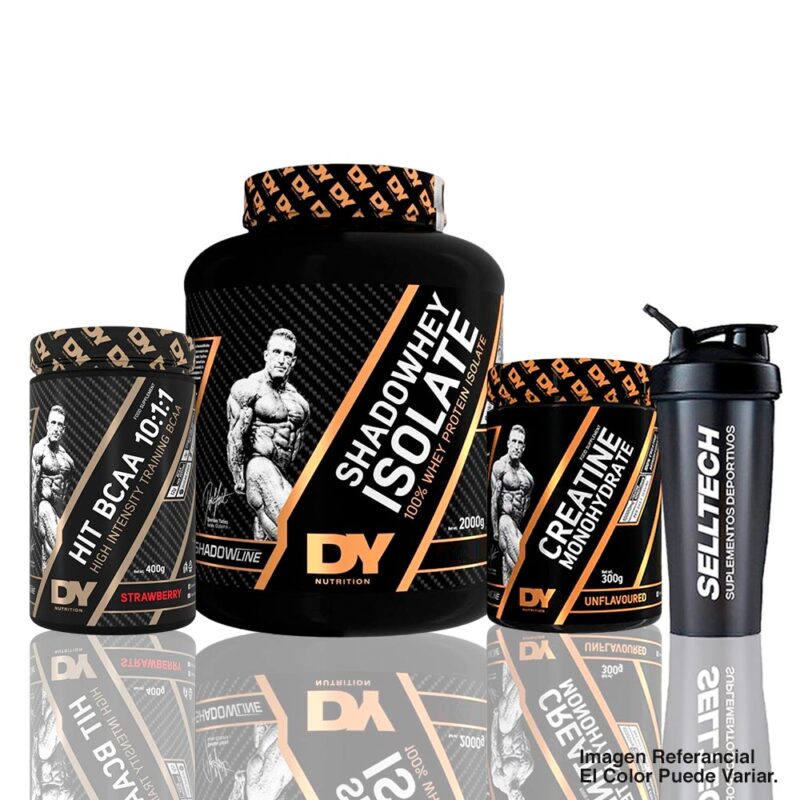 Shadow Isolate 2kg Chocolate + Hit Bcaa 400gr Fresa + Creatina 300gr + Shaker