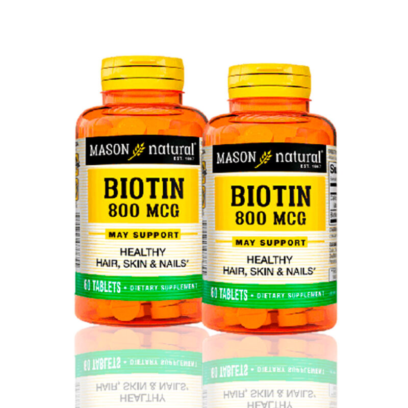 Vitamina Biotin 800 Mcg (60 Tab) Pack X2