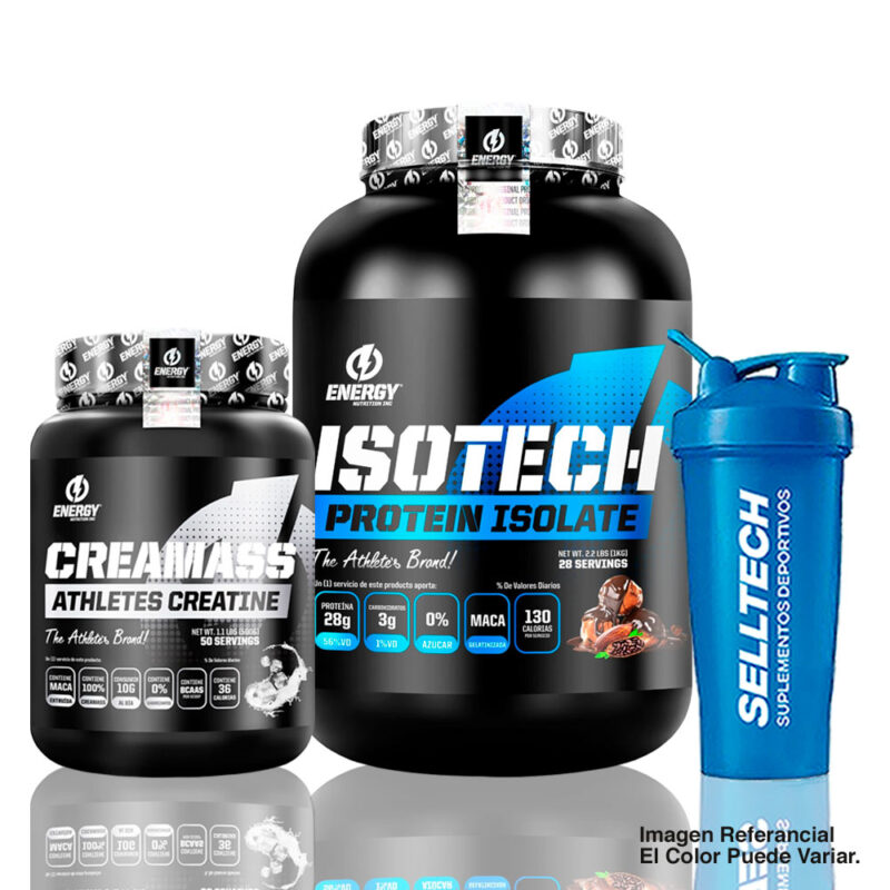 Energy Nutrition Proteína Isotech 1kgChocolate+Creatina 500g