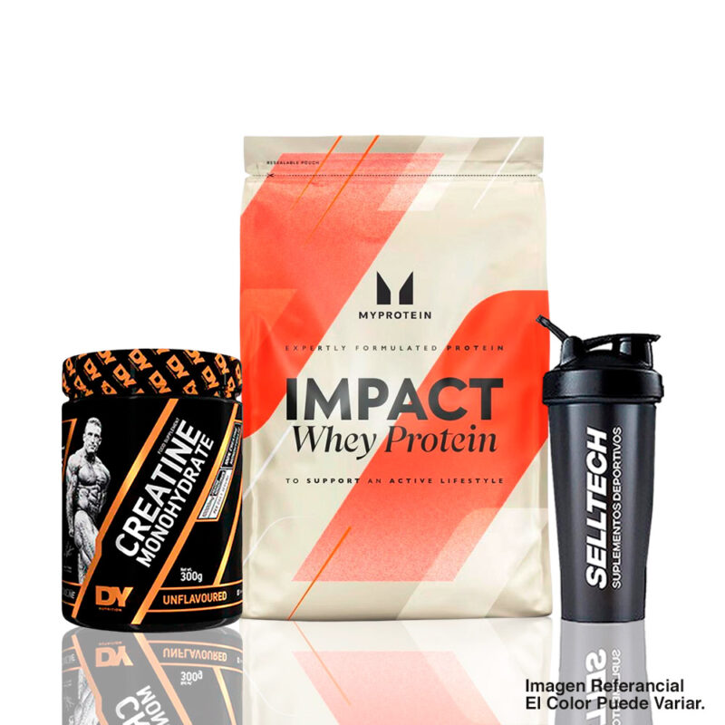 Impact Whey Protein 1kg Vainilla+Creatina Dorian Yates 300gr+Shaker