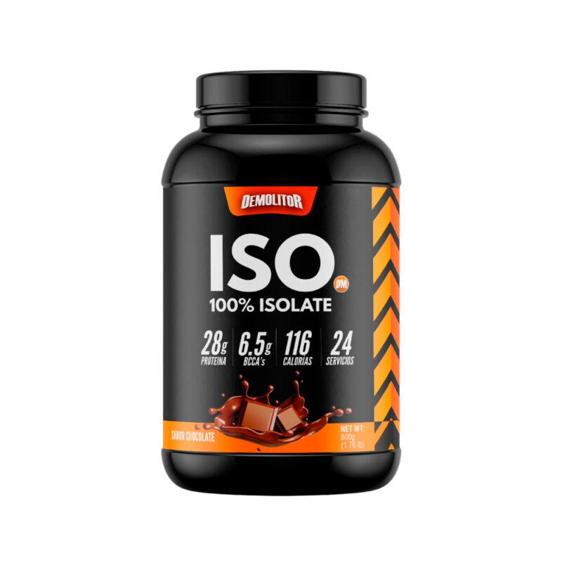 Proteína Iso 100% Whey Demolitor 1.76lb Chocolate + Shaker - Imagen 2