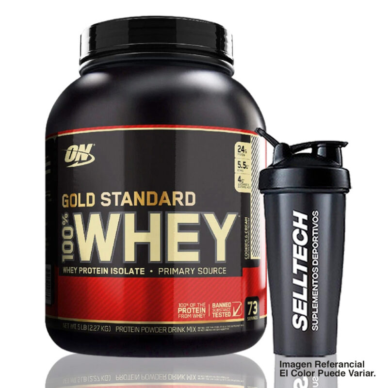 Proteína ON Gold Standard 100% Whey 5lb Cookies&cream