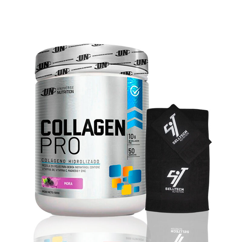 Colágeno Universe Nutrition Collagen Pro 500gr Mora+Toalla