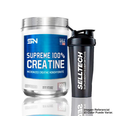 Creatina Monihidratada 500Gr Supreme Nutrition + Shaker